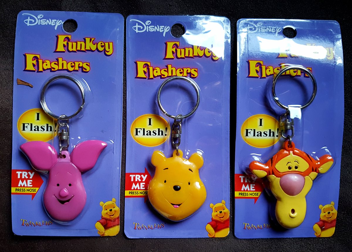 Disney sleutelhanger met Flash light Winnie the Pooh, Knorretje of Tijgetje