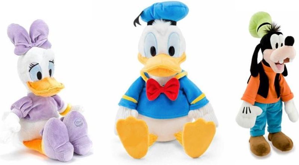 Donald, Katrien Duck en Goofy Pluche Knuffel - 30 cm