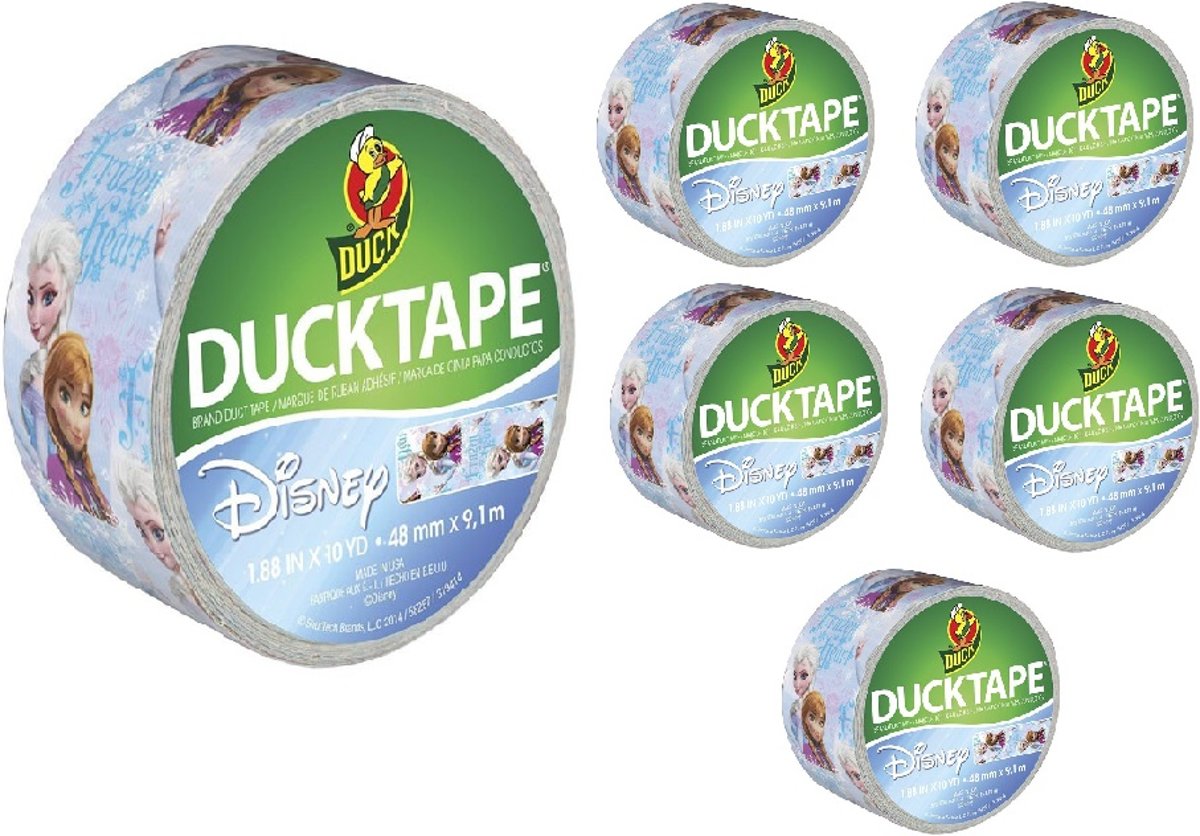 Ducttape Frozen Elsa 6 x rol 9 mtr grootverpakking