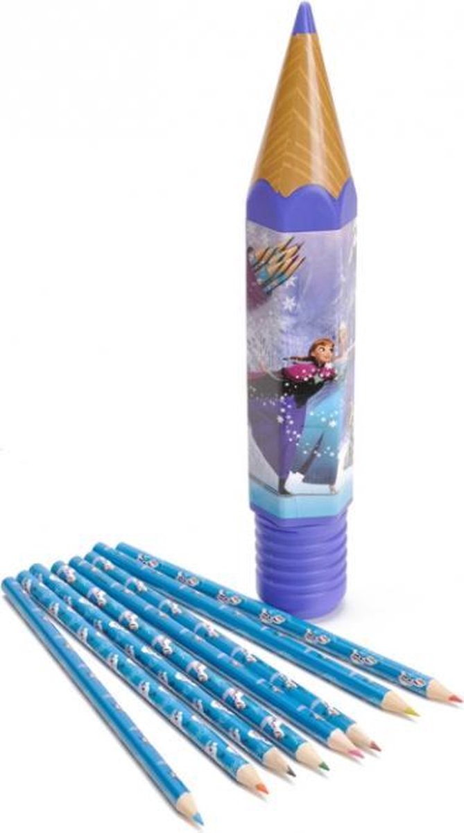 Etui Frozen Disney Potlood-model met 8 kleurpotloden