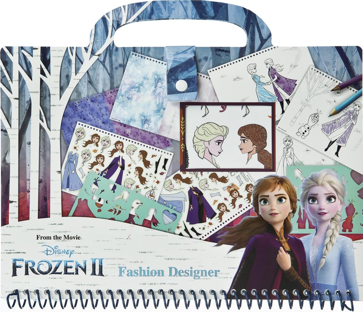 Fashion Designer Set - Frozen - Kleurboek - Stickerboek - Designboek