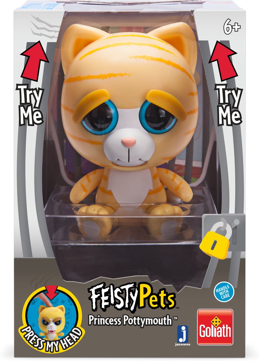 Feisty Pets - 10cm - Gele Kat