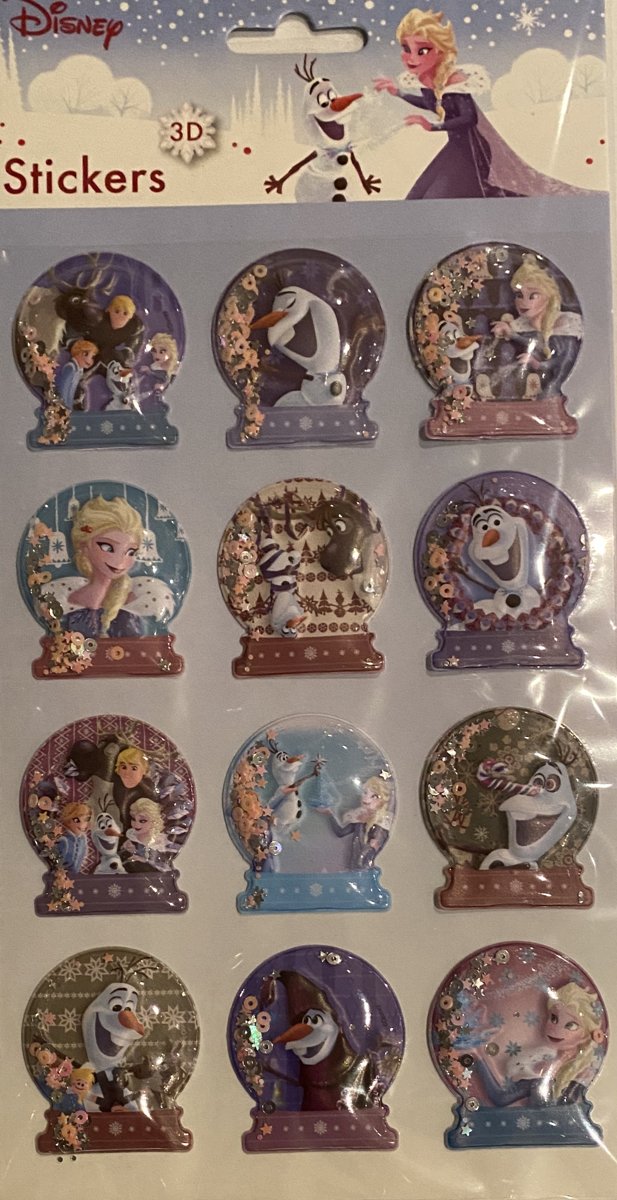 Frozen 3D kerst stickers