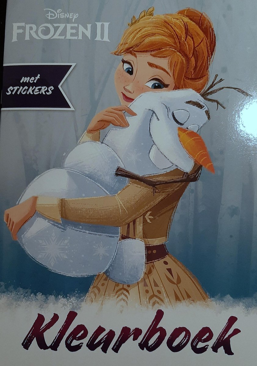 Frozen II kleurboek Elsa, Anna en Olaf -   princess boek met stickers om te kleuren - sinterklaas cadeau