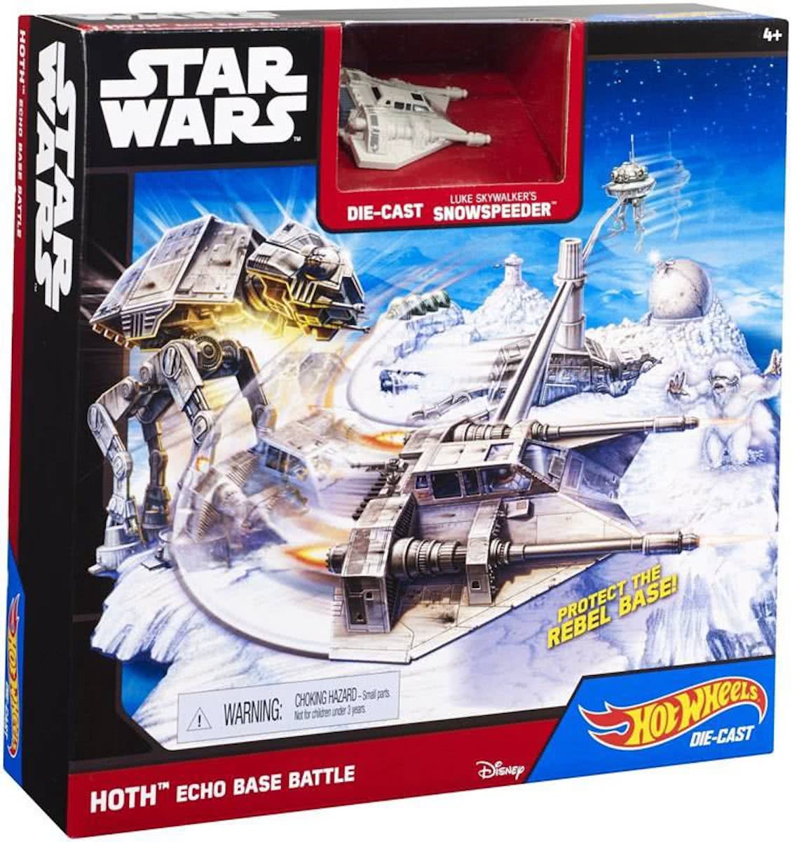 Hot Wheels Star Wars HOTH Echo Base Battle speelset incl Snowspeeder