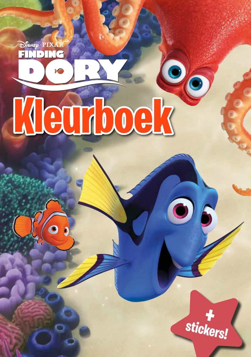 Kleurboek Finding Dory met stickers