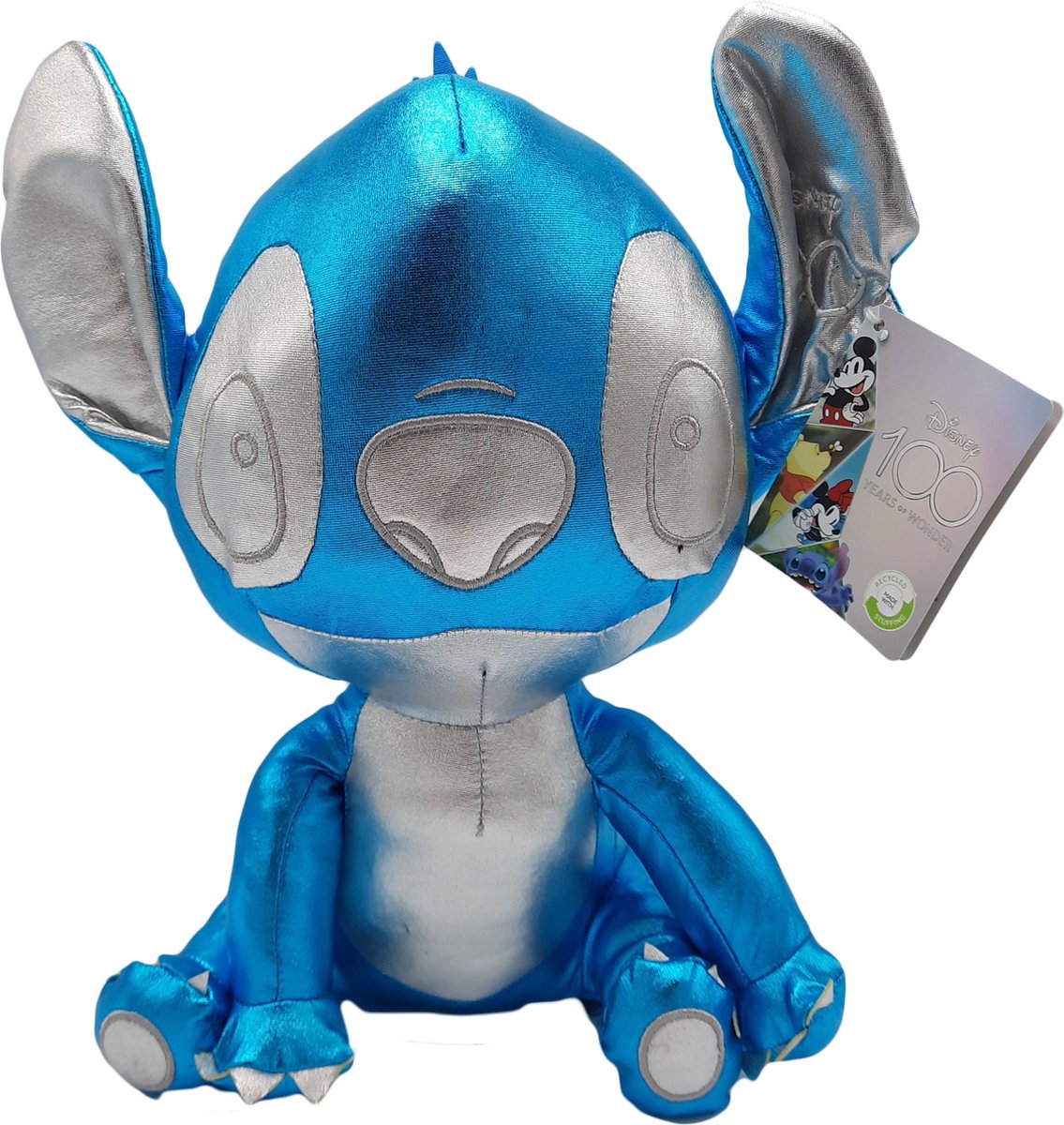 Lilo & Stitch - Stitch - Pluche Knuffel -   - 100 year - Platinum Silver Mix - 30 cm