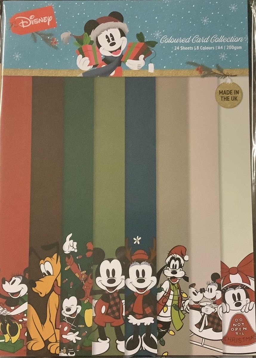 Mickey & Friends A4 Coloured Card Collection Christmas (DYP0039)