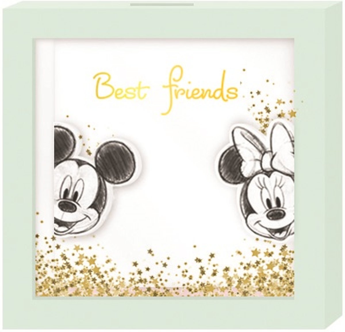 Mickey & Minnie Mouse - Houten spaarkistje