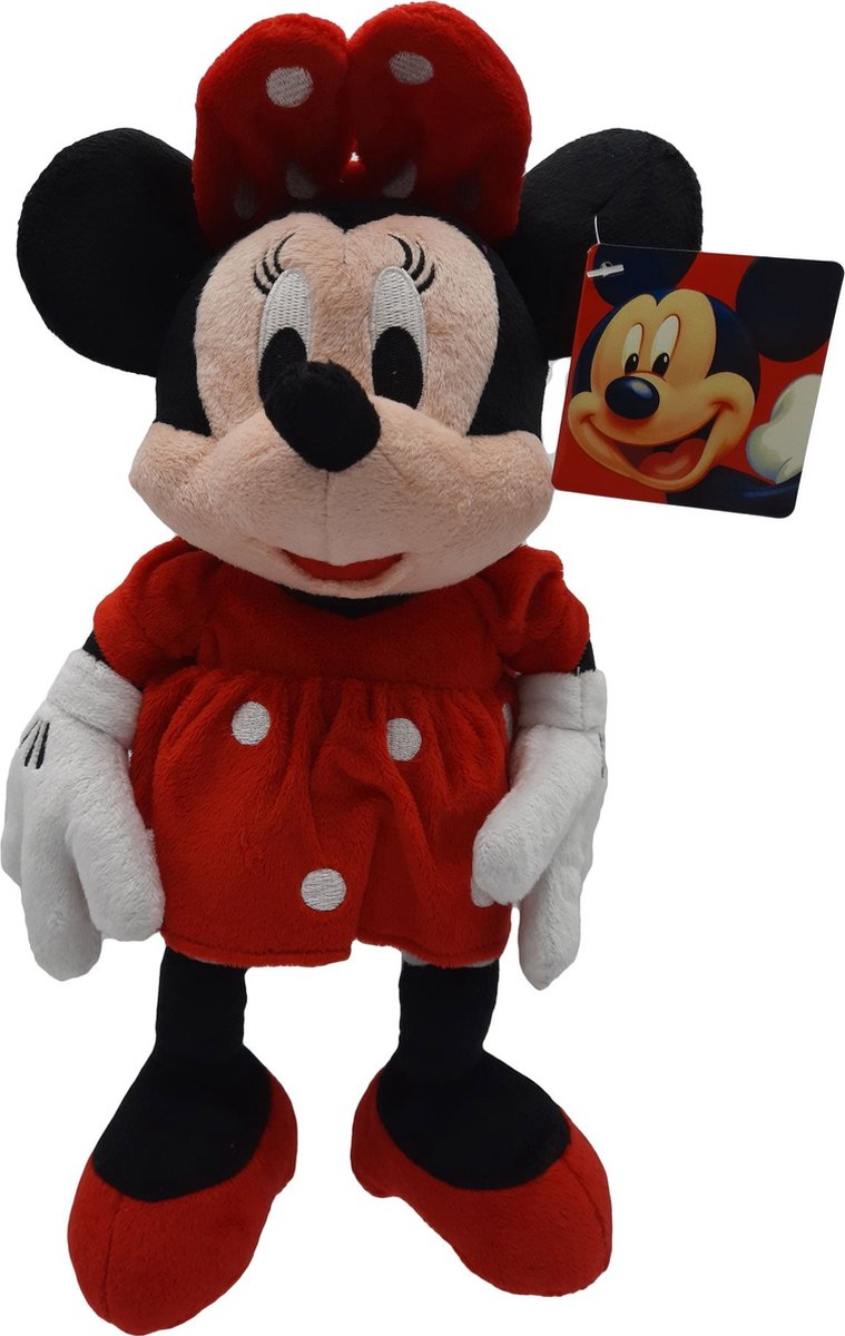 Mickey Mouse ( ) - Minnie - Pluche Knuffel - Rood - 30 cm