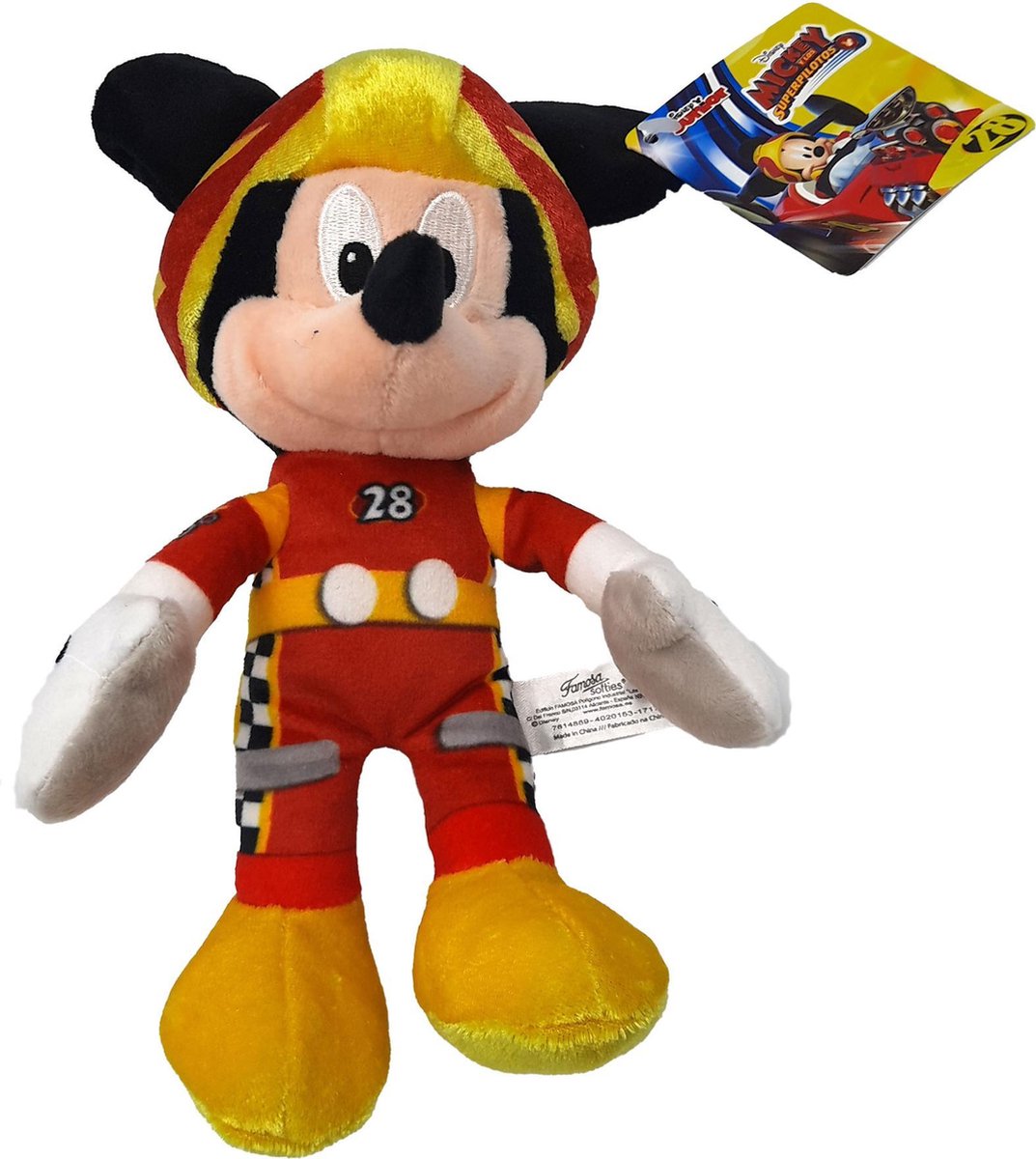 Mickey Mouse - Roadster Racers - Pluche Knuffel - Mickey - 20 cm