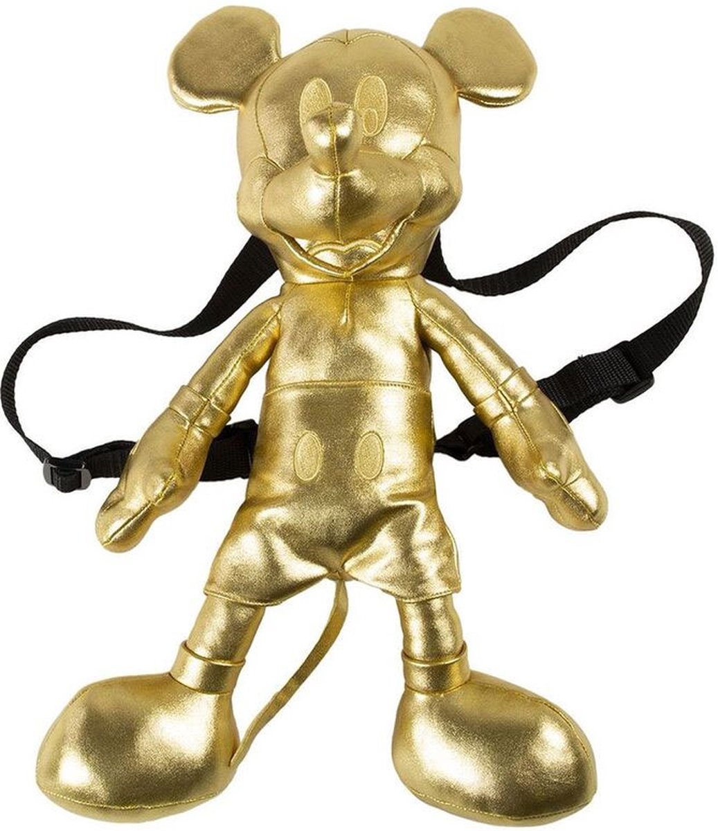 Mickey Mouse - Rugtas - Rugzak -   Knuffel - Casual - Goud (18 x 16 x 40 cm)