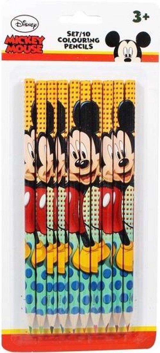 Mickey Mouse kleurpotloden set 10 stuks