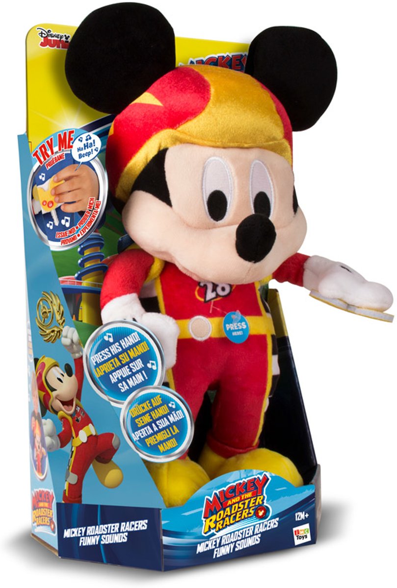 Mickey Roadster Racers Funny Sounds Plush - 30 cm