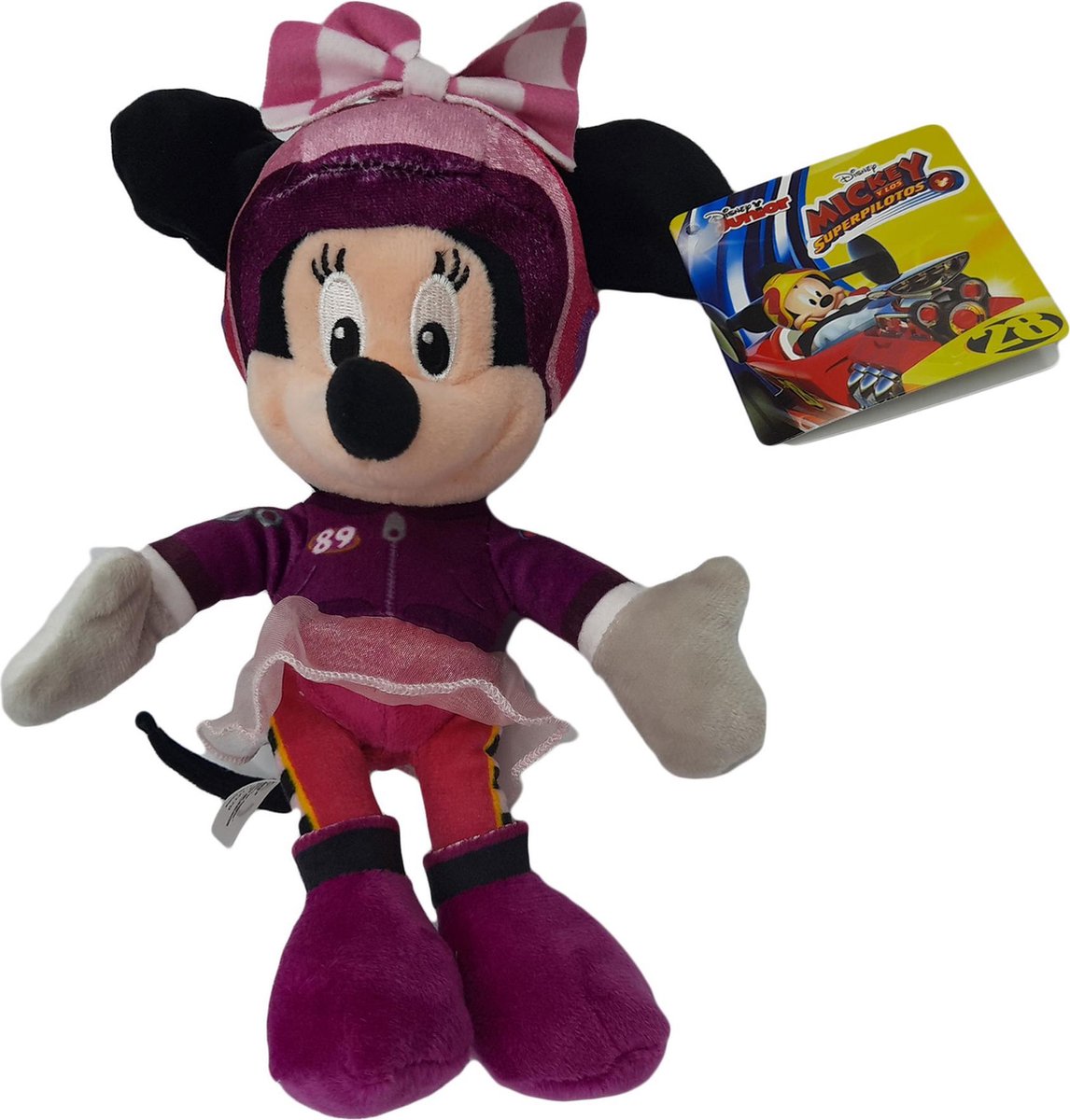 Minnie Mouse - Roadster Racers - Pluche Knuffel - Mickey - 20 cm