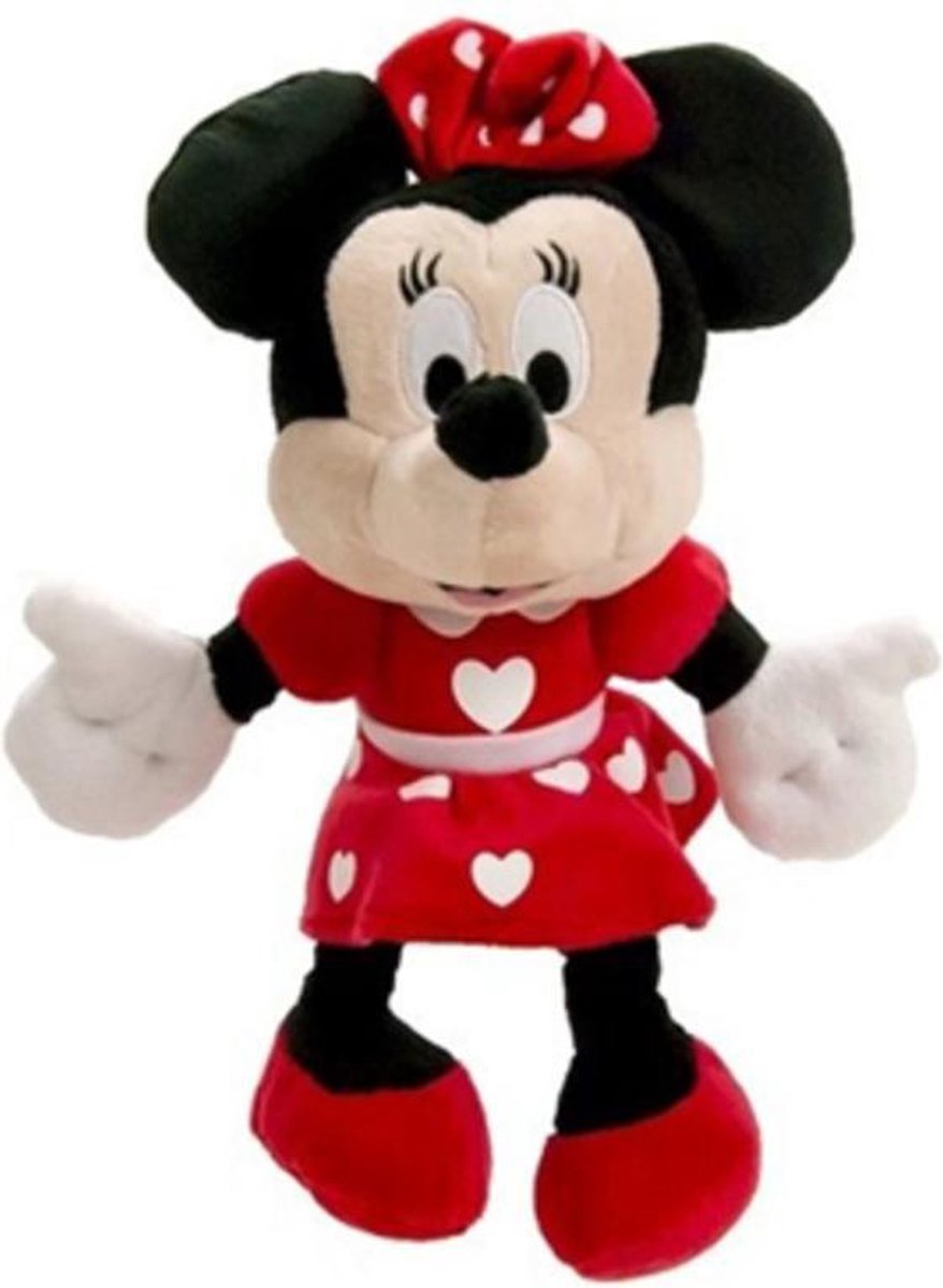 Minnie Mouse Hartjes Disney Pluche knuffel 27 cm