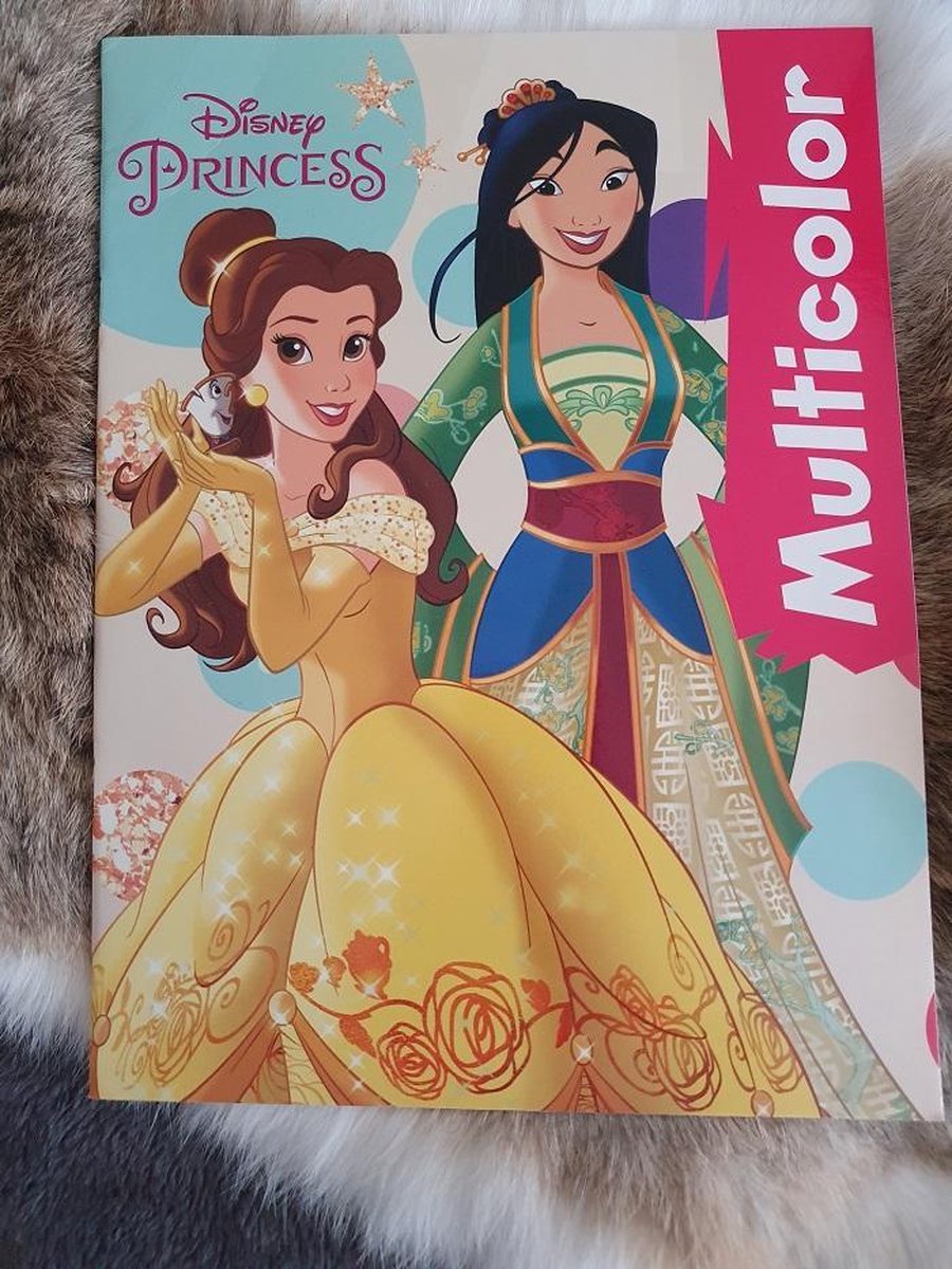 Multicolor   princess Mulan & bella, kleurboek, 32 paginas