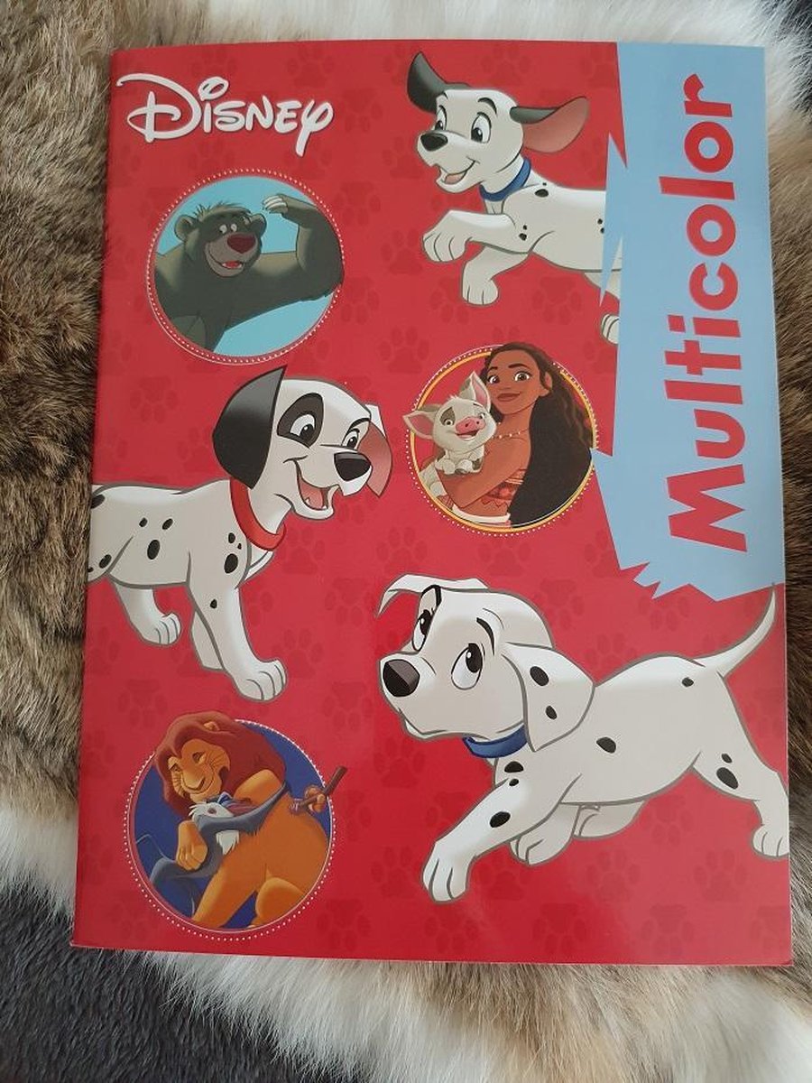 Multicolor   vaiana, dalmatiers, simba, kleurboek, 32 paginas