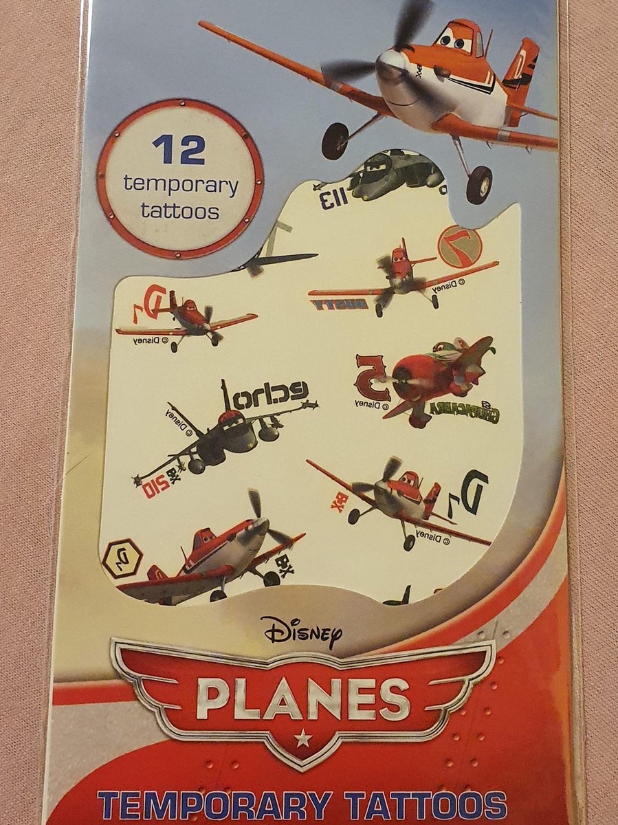 Planes - Tattoos - Vel  12 stuks