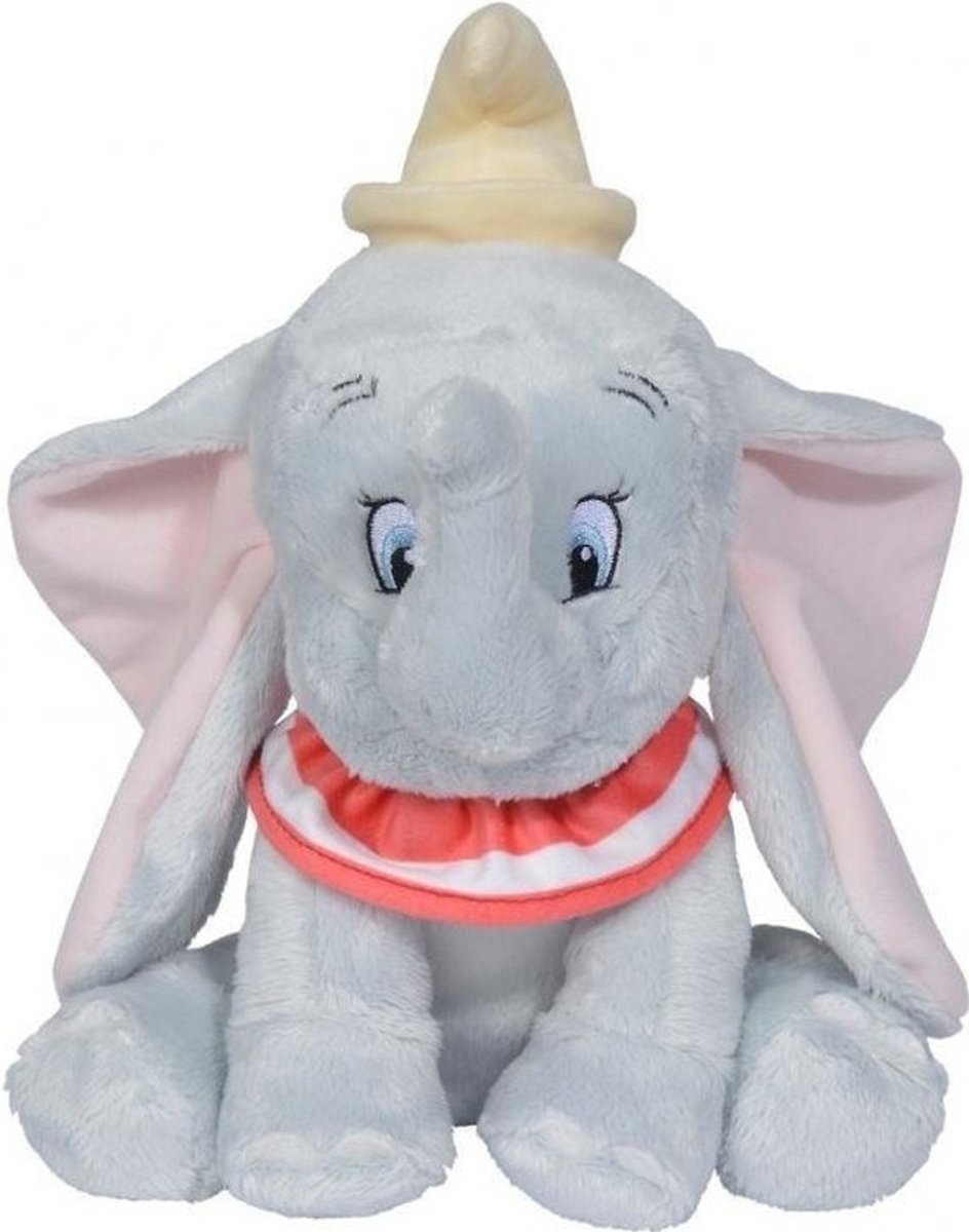 Pluche   Dumbo/Dombo olifant knuffel 24 cm speelgoed - Olifanten cartoon knuffels - Speelgoed voor kinderen