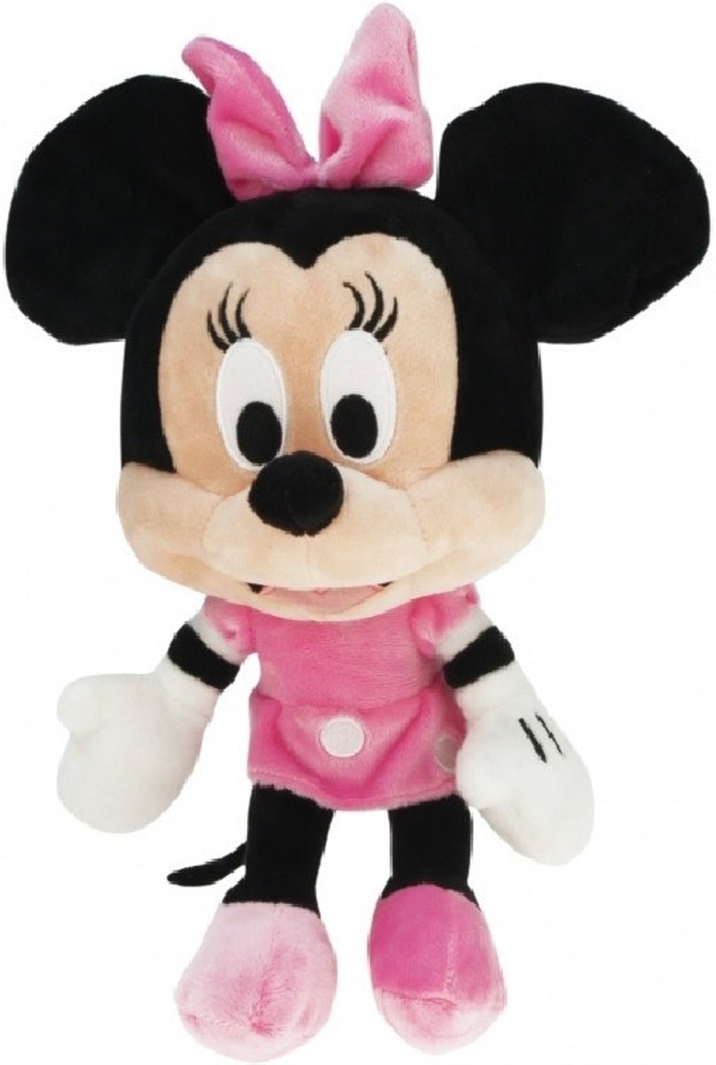 Pluche Disney Minnie Mouse knuffel met roze jurk 50 cm speelgoed - Muizen cartoon knuffels - Speelgoed voor kinderen