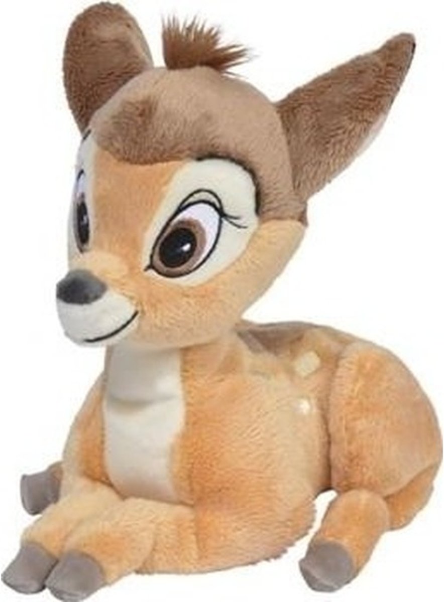 Pluche bruine Disney Bambi hert knuffel 18 cm speelgoed - Herten cartoon knuffels - Speelgoed voor kinderen