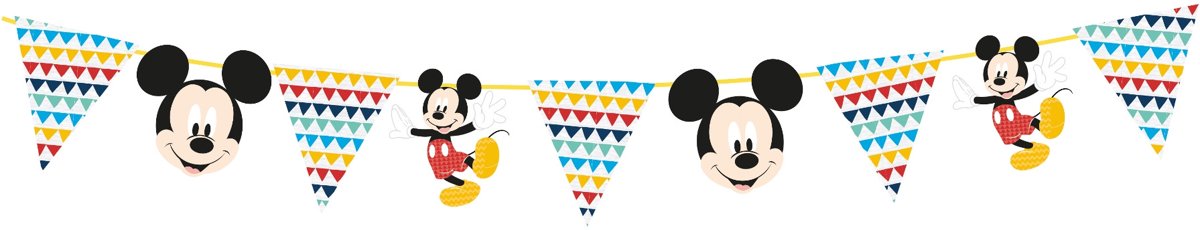 Premium papieren Mickey™ slinger - Feestdecoratievoorwerp