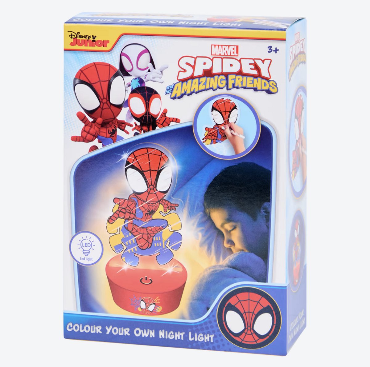 Spiderman Diamond Painting Lamp - Nachtlamp Knutselen - Diamond Painting voor Kids - Jongens & Meisjes -   Spidey / Marvel - Versier je eigen Nacht Lampje - DiamondPainting Nightlight - Knutselen & Creatief Speelgoed - Cadeau -  