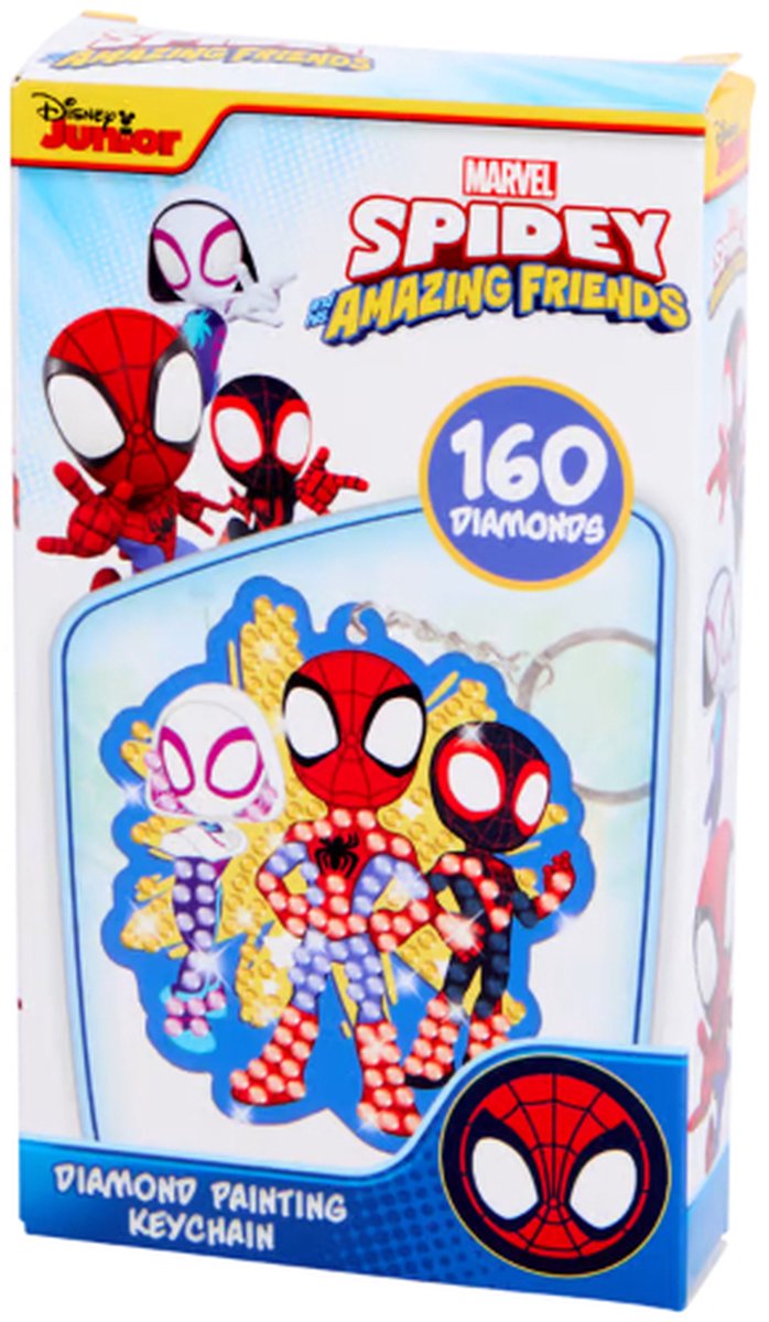 Spiderman Diamond Painting Sleutelhanger - 160 Diamanten - DIY Knutsel Set