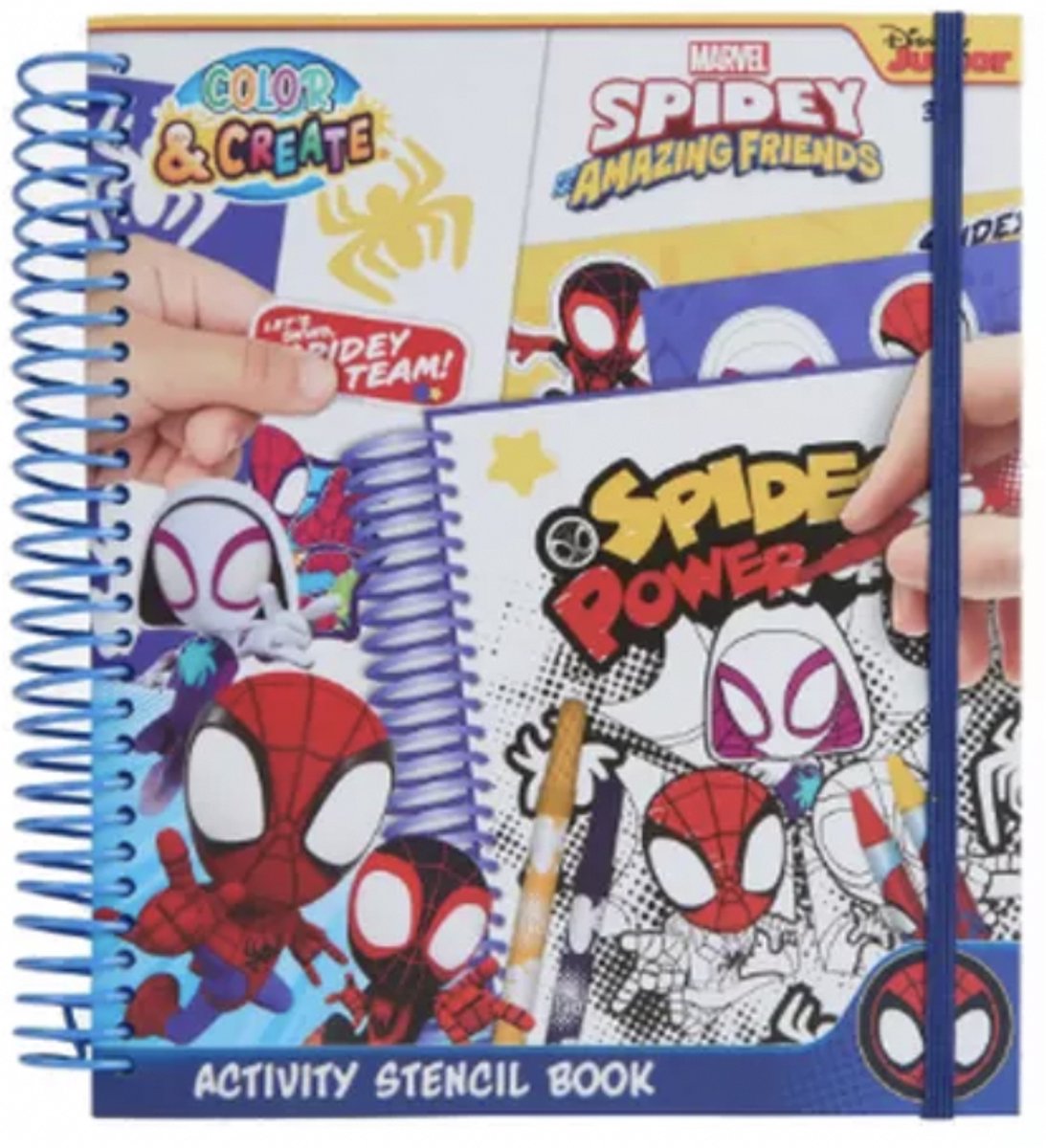 Spidy Activiteiten Boek - Activiteiten Boek - Kleurboek - Knutselen - Creatief - Onderweg - Vakantie - Jong en Oud - Vanaf 3 Jaar - Met Krijtjes - Spiderman - Tekenen