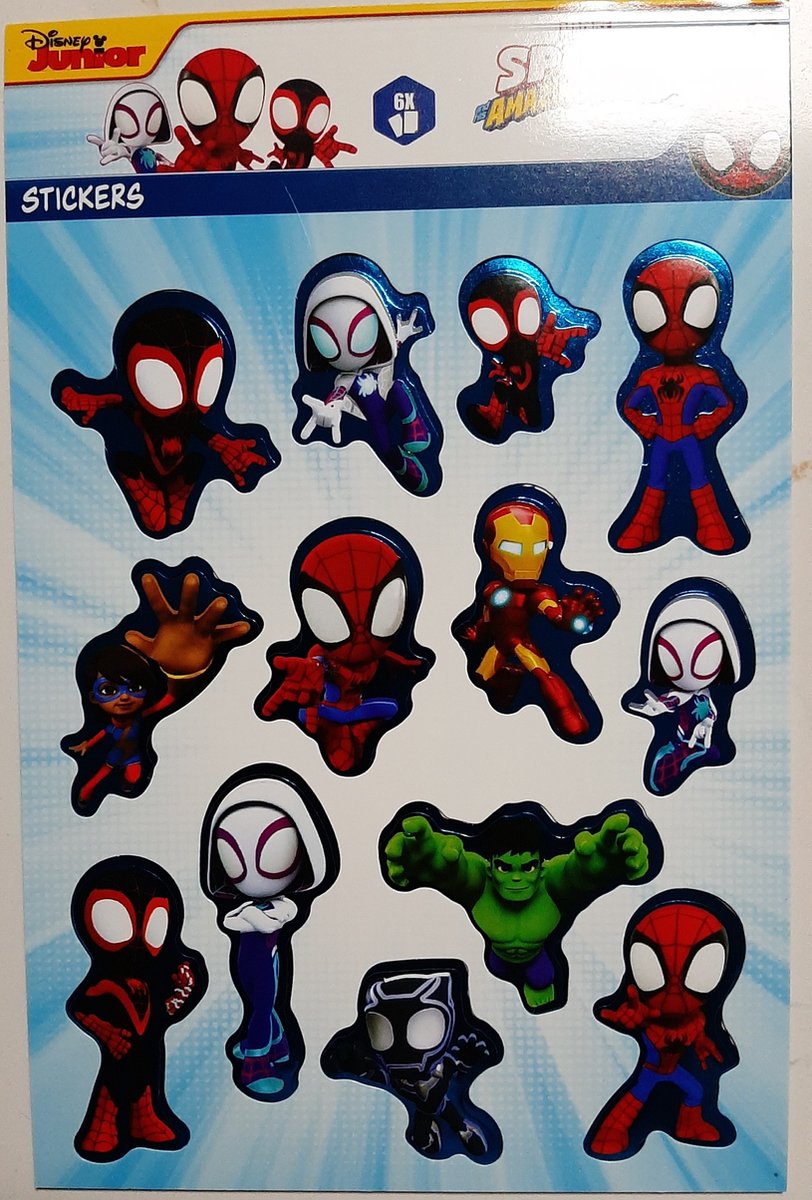 Stickerboekje   Marvel Spidey +/- 80 Stickers - Stickers voor Kinderen en Volwassenen - Stickervellen