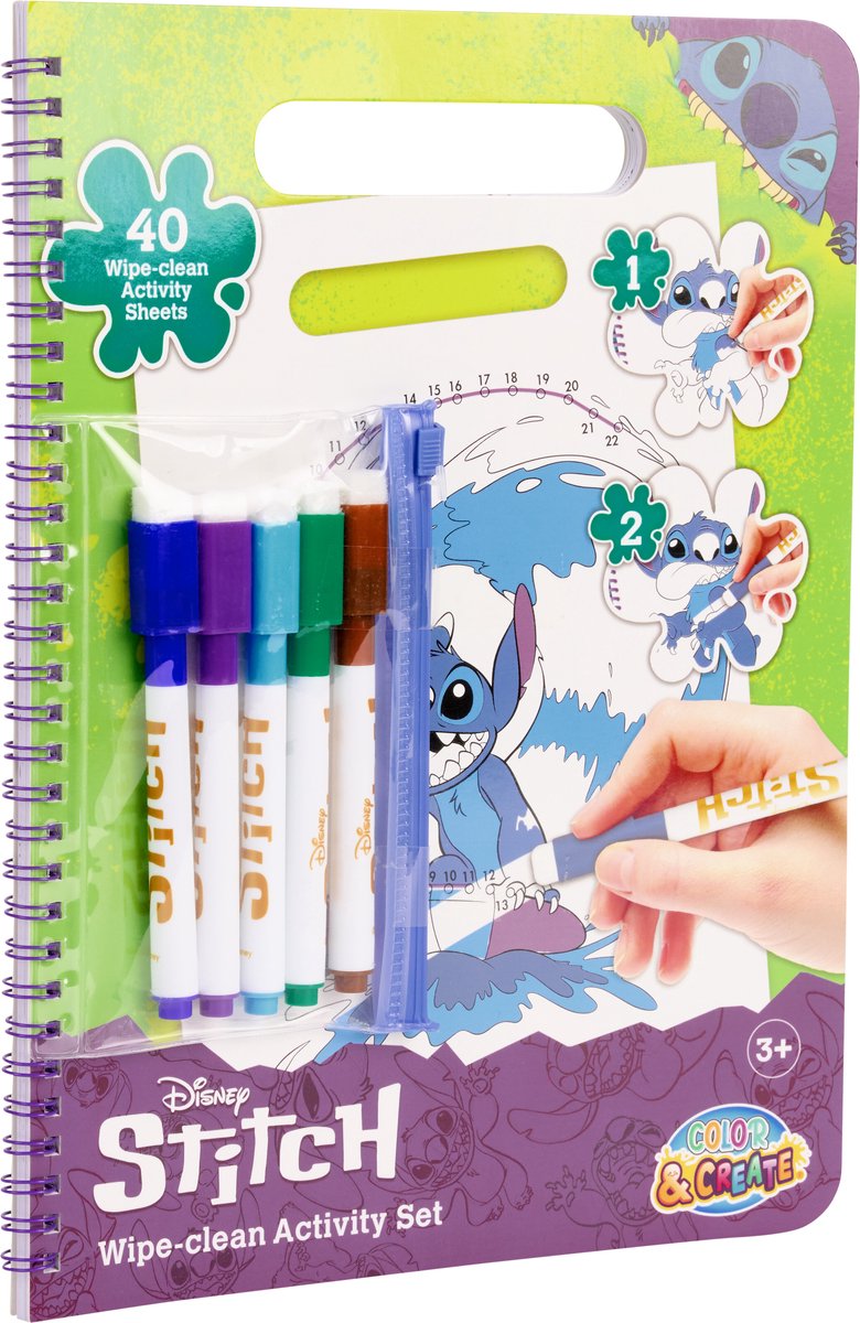 Stitch Wipe-Clean Activity Set