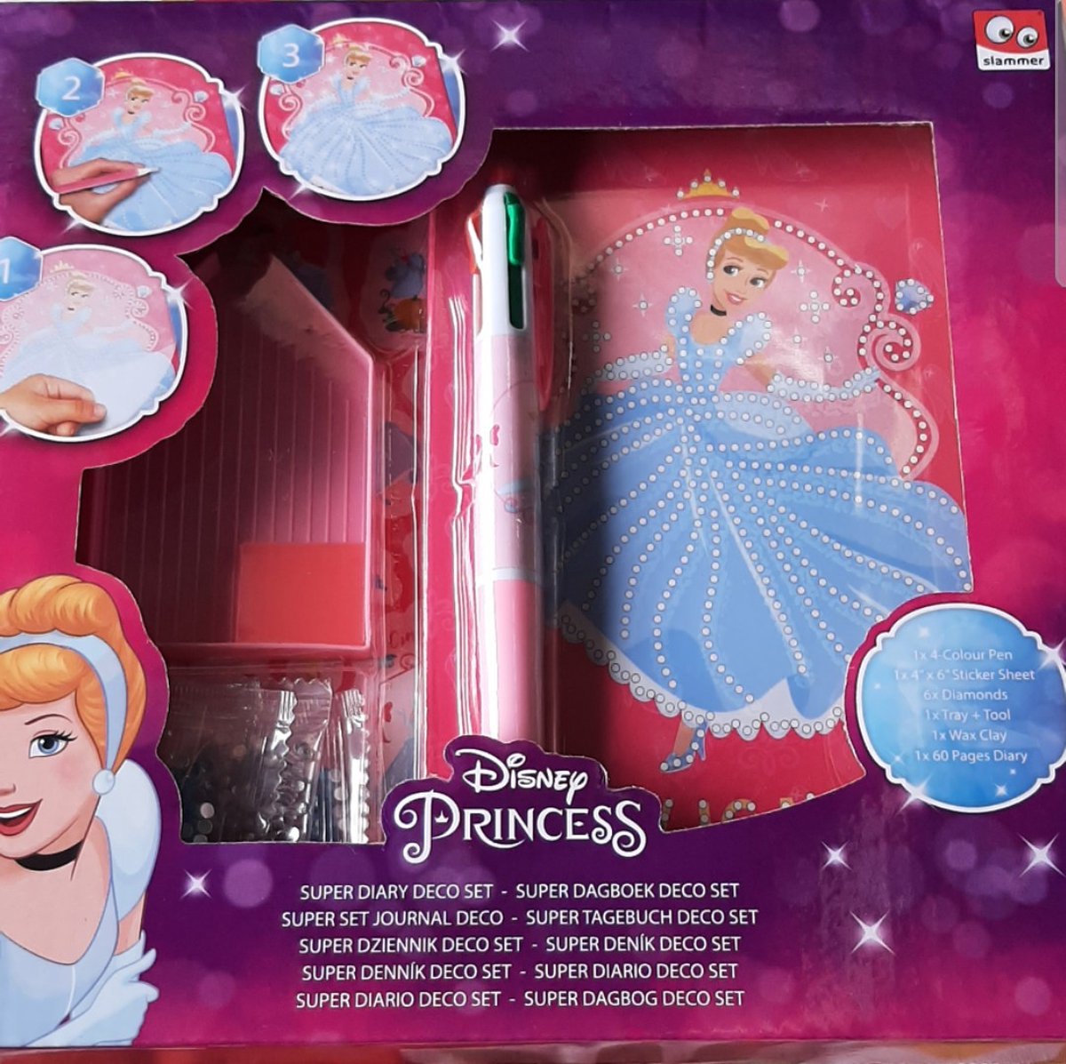 Super Dagboek Deco set / Diamond paintingset/ Prinses