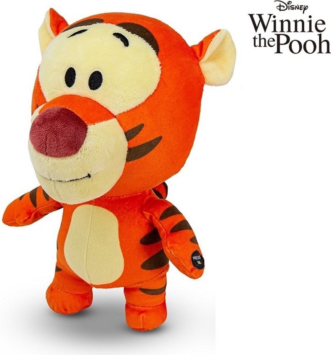 Tijgertje Knuffel 27cm - Met Geluid - Tigger Pluche Knuffel -   Winnie de Poeh