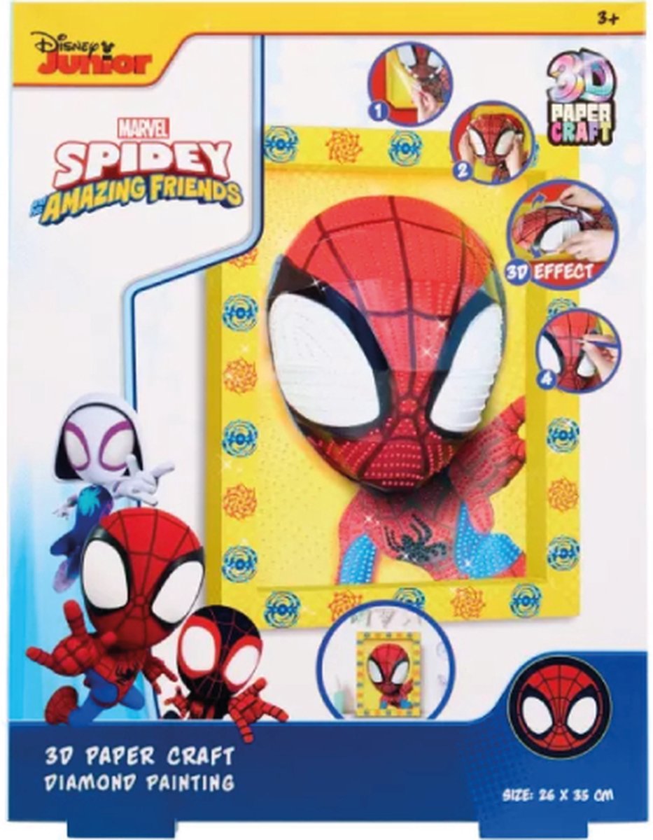 Twisk Spider-Man 3D diamond painting knutselset voor kinderen.