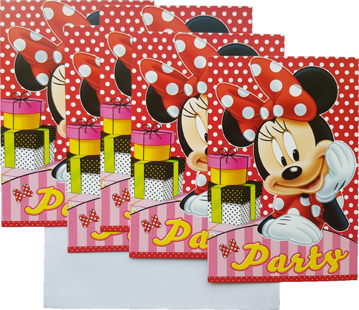 Uitnodigingen Disneys Minnie mouse Party 5 stuks