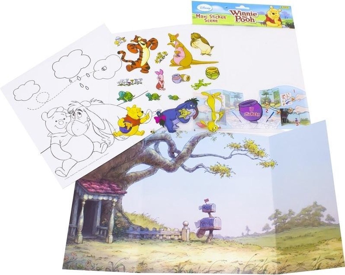 Winnie the Poeh maxi sticker scene 17 stuks