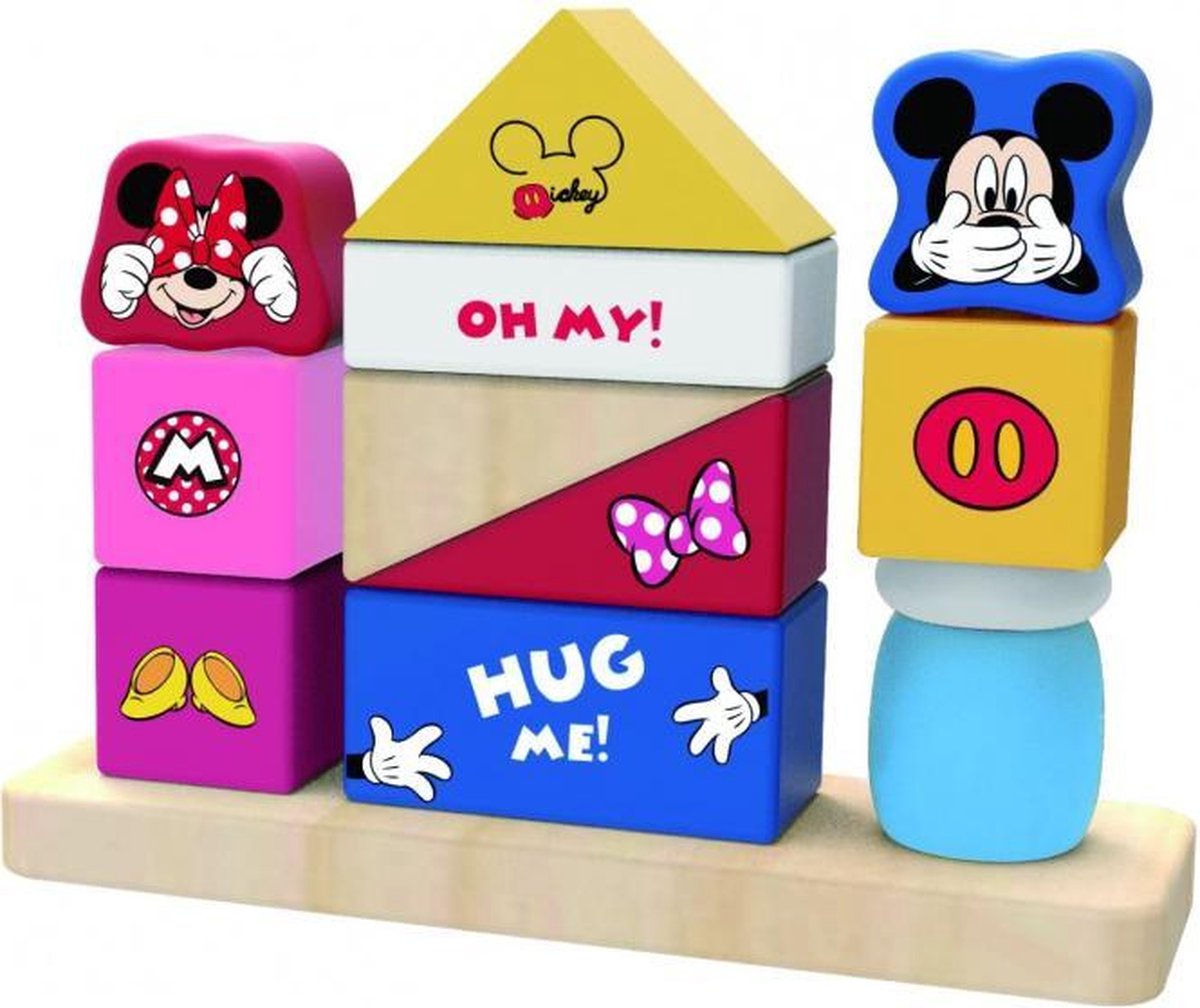 blokkenset Mickey Mouse junior 18,5 x 14 cm hout 13-delig