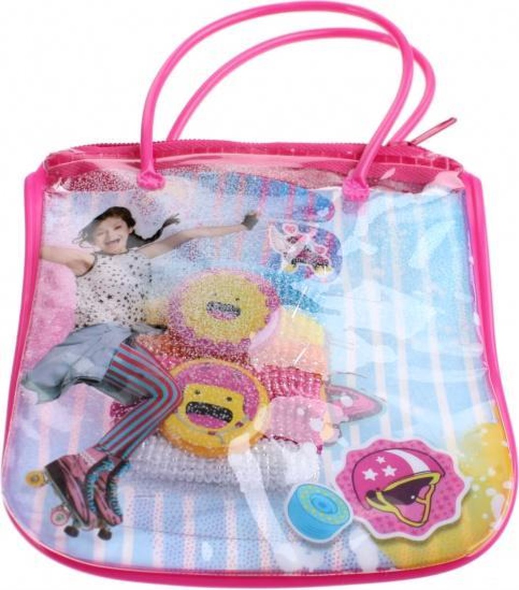 giftbag met haaraccessoires Soy Luna 15 cm roze