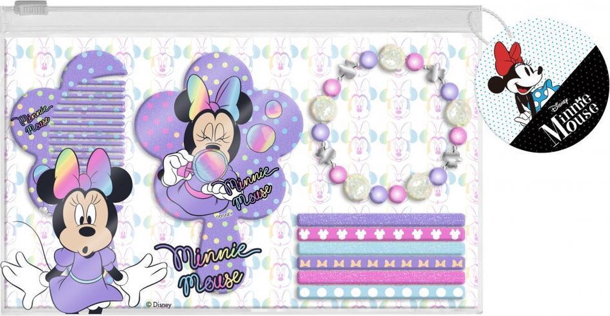 haaraccessoires-set Minnie Mouse paars 9-delig