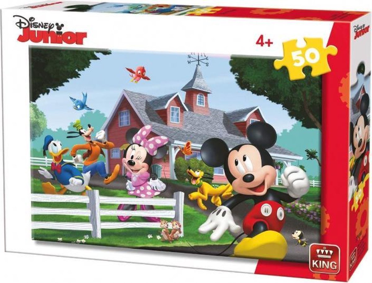 legpuzzel Mickey & Friends junior 30 cm 50 stukjes