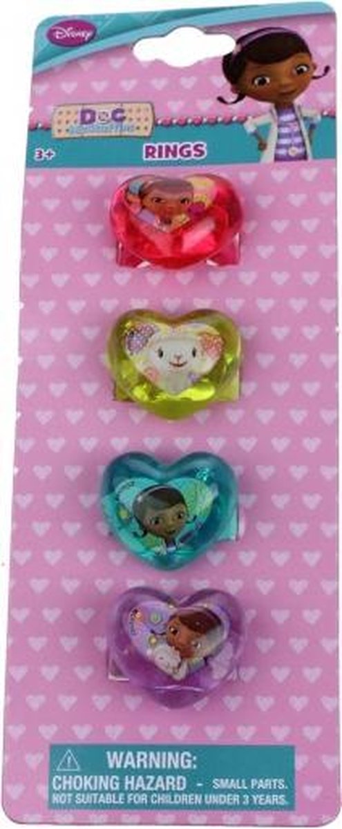 ringen Doc McStuffins 15 mm 4 stuks multicolor