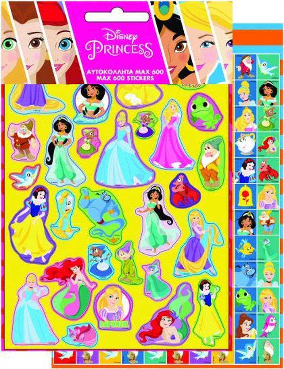 stickers Princess meisjes 23 x 14 cm vinyl 600 stuks