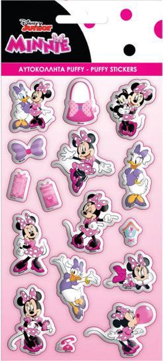 stickers Puffy Minnie Mouse meisjes 10 x 22 cm papier