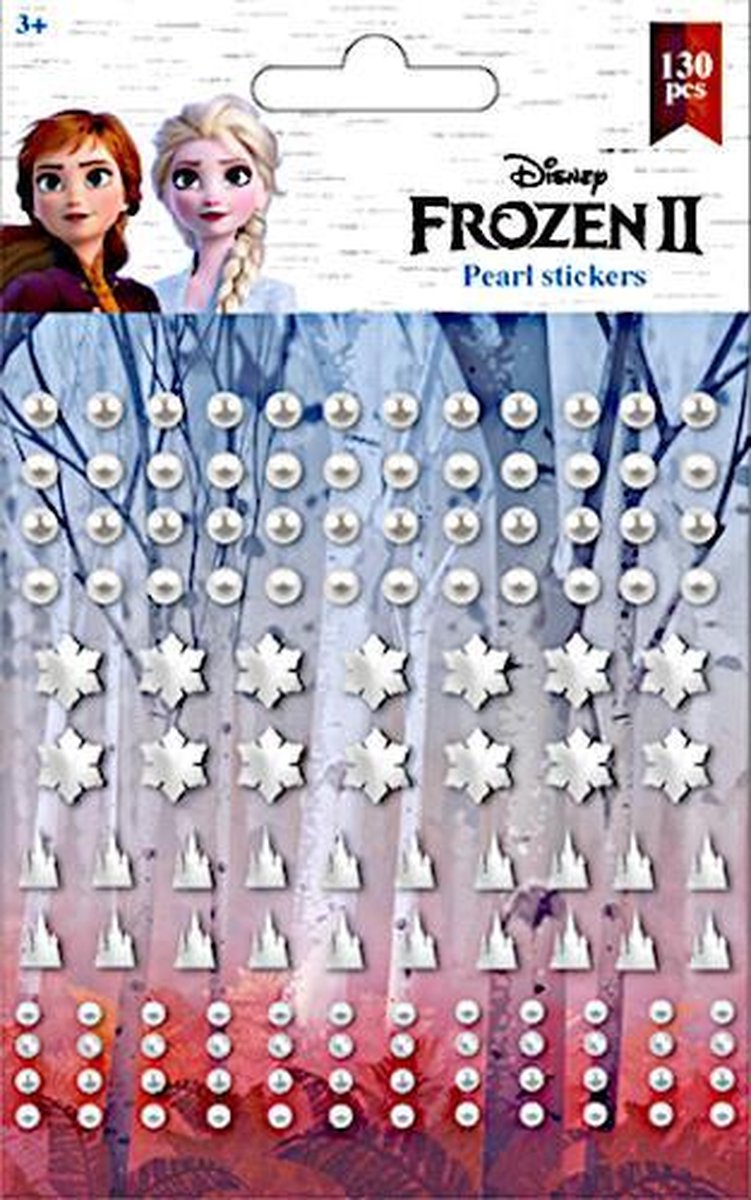 stickerset Frozen II meisjes 10 x 10 cm wit 130 stuks