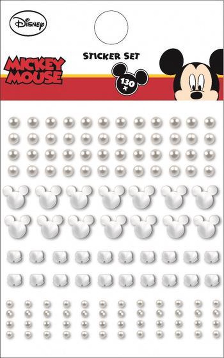 stickerset Mickey Mouse junior 10 x 10 cm wit 130 stuks