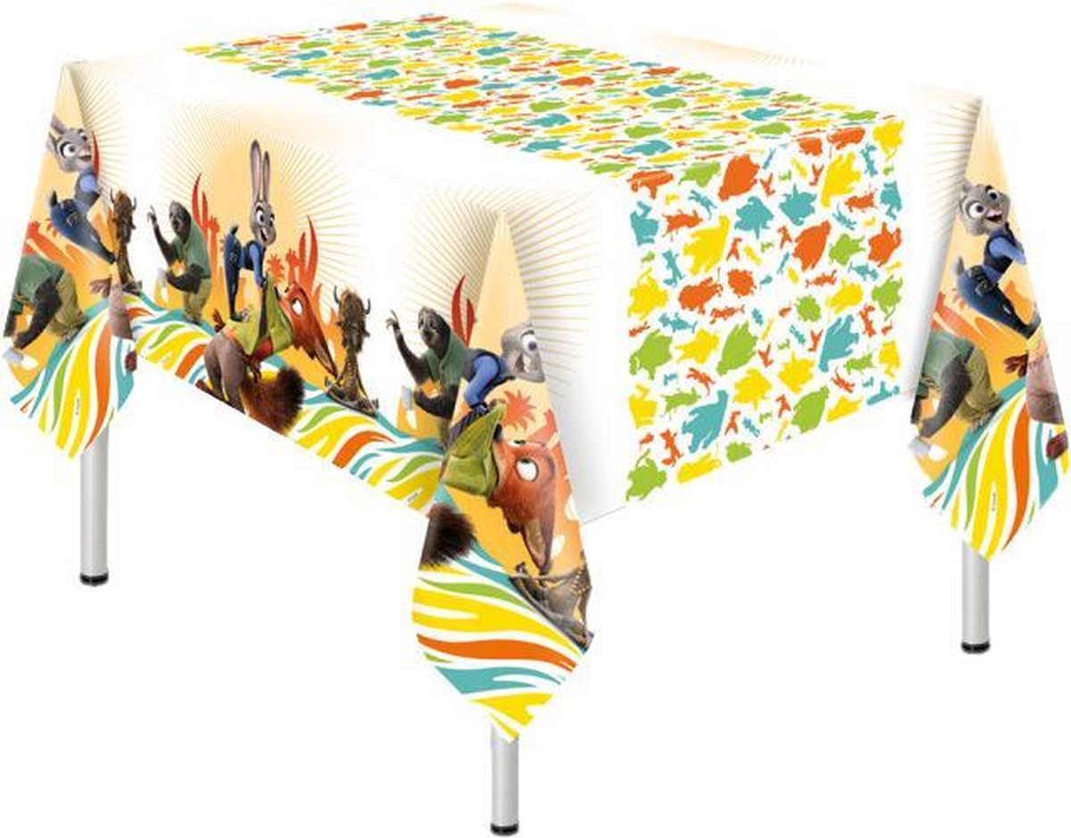 tafelkleed Zootropolis junior 180 x 120 cm wit