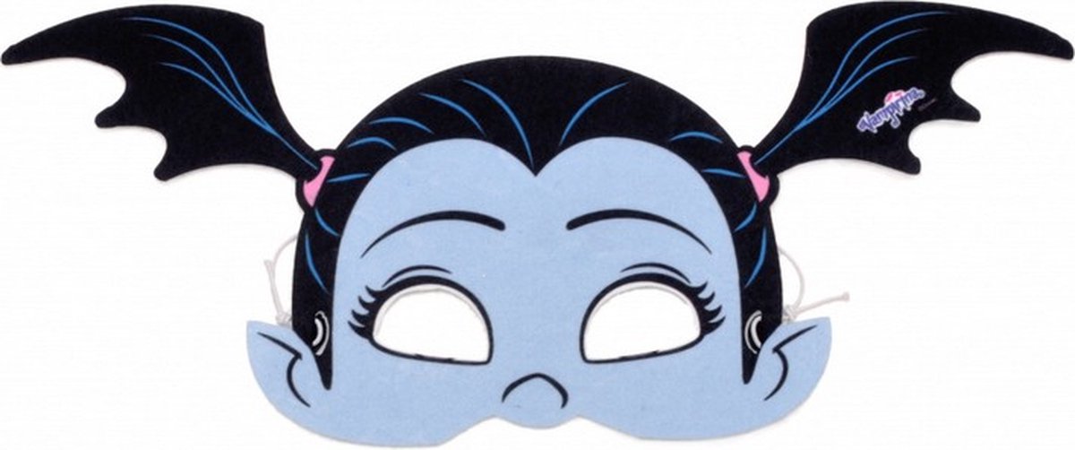 verkleedmasker Vampirina meisjes vilt one-size blauw