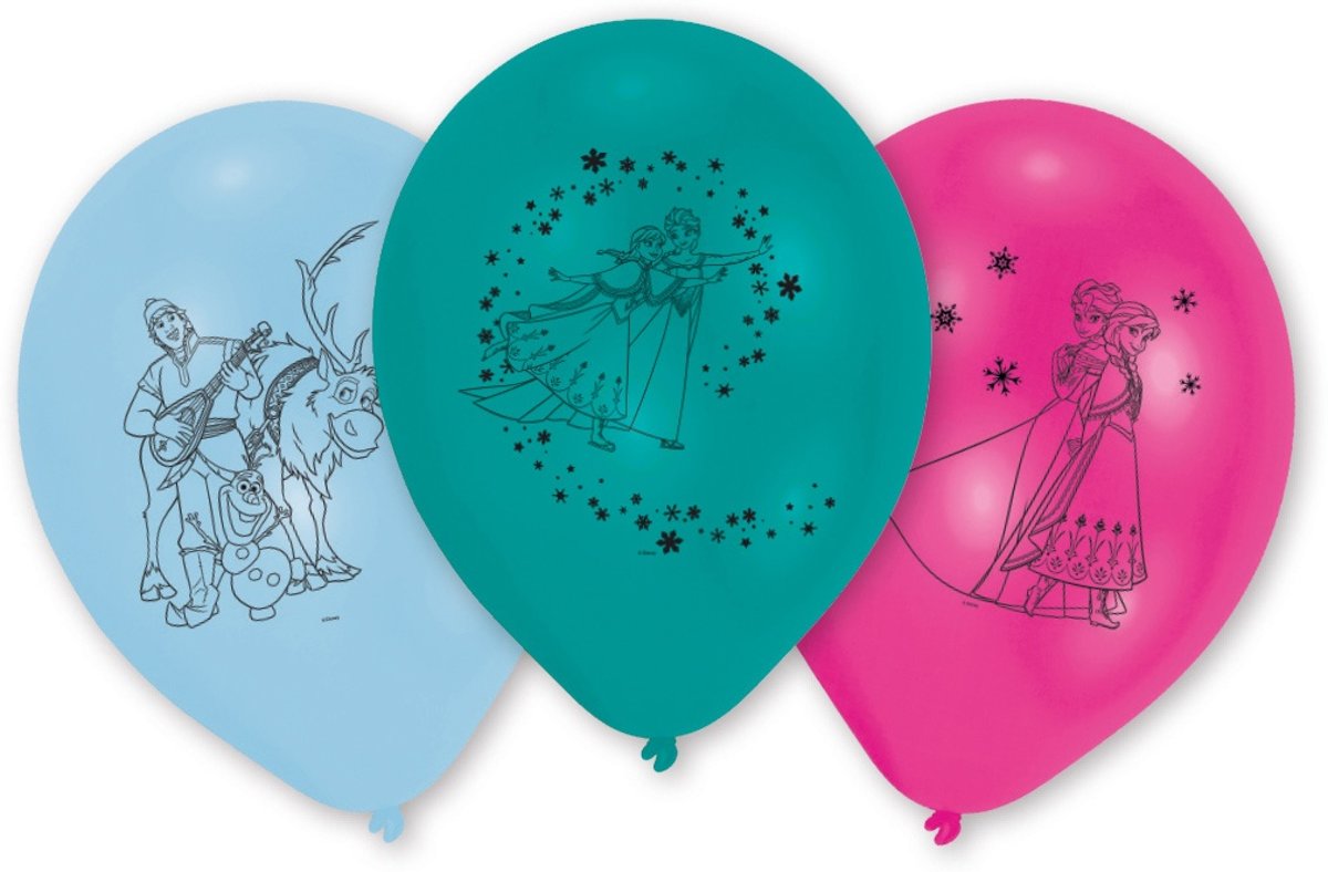 6 Frozen™ ballonnen - Feestdecoratievoorwerp