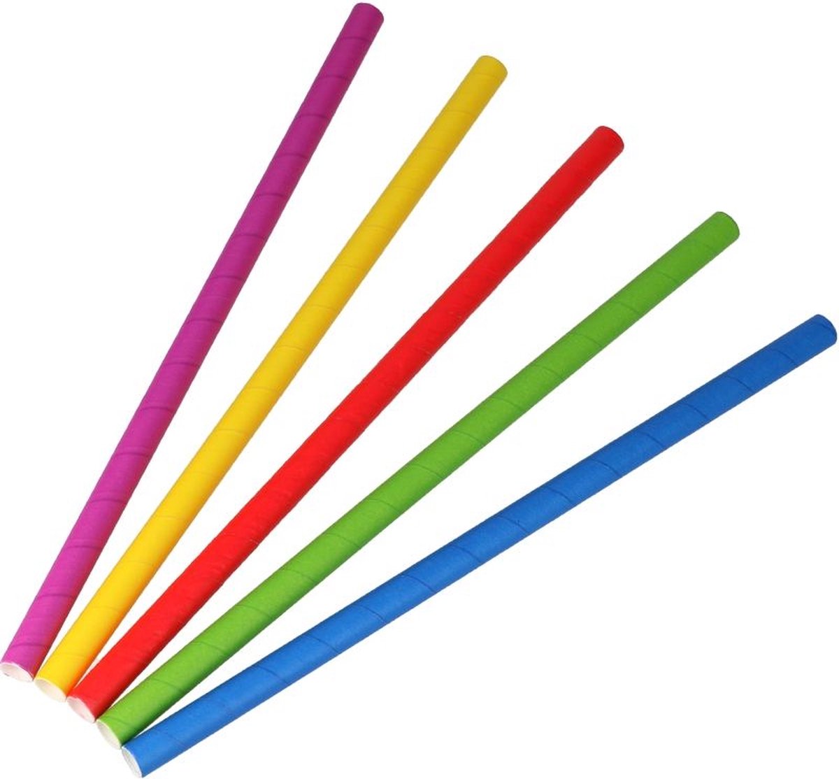 BIO Papieren milkshake rietjes 10mm x 240mm Bright Colours